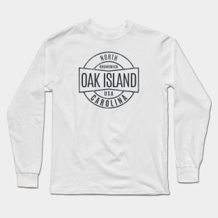 Oak Island, NC Summertime Vacationing Vintage Badge Long Sleeve T-Shirt